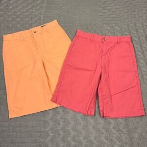 Vineyard Vines Chino Shorts Orange and Salmon Bundle ~ 14